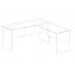 Corner workstation freestanding desk 600mm